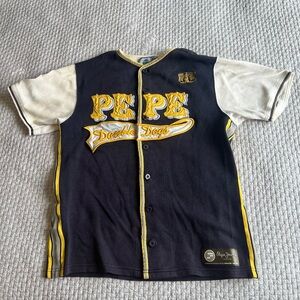 Vintage Y2K Pepe Jeans “Double Dogs” Baseball Jersey Size M